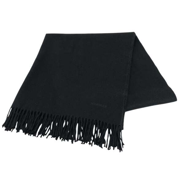 HERMES Authentic Black Scarf - Picture 1 of 4